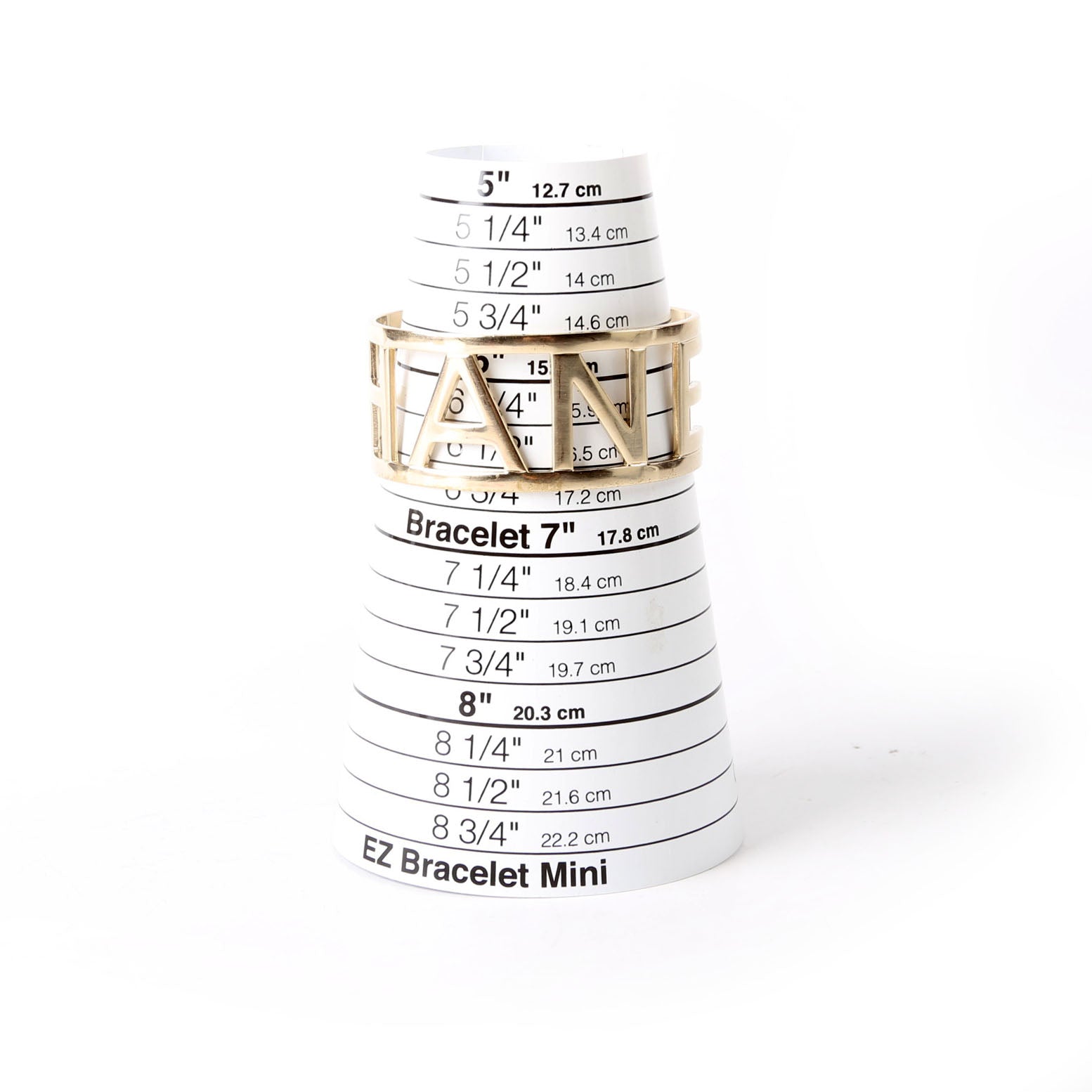 Logo Cutout Cuff Bracelet Gold