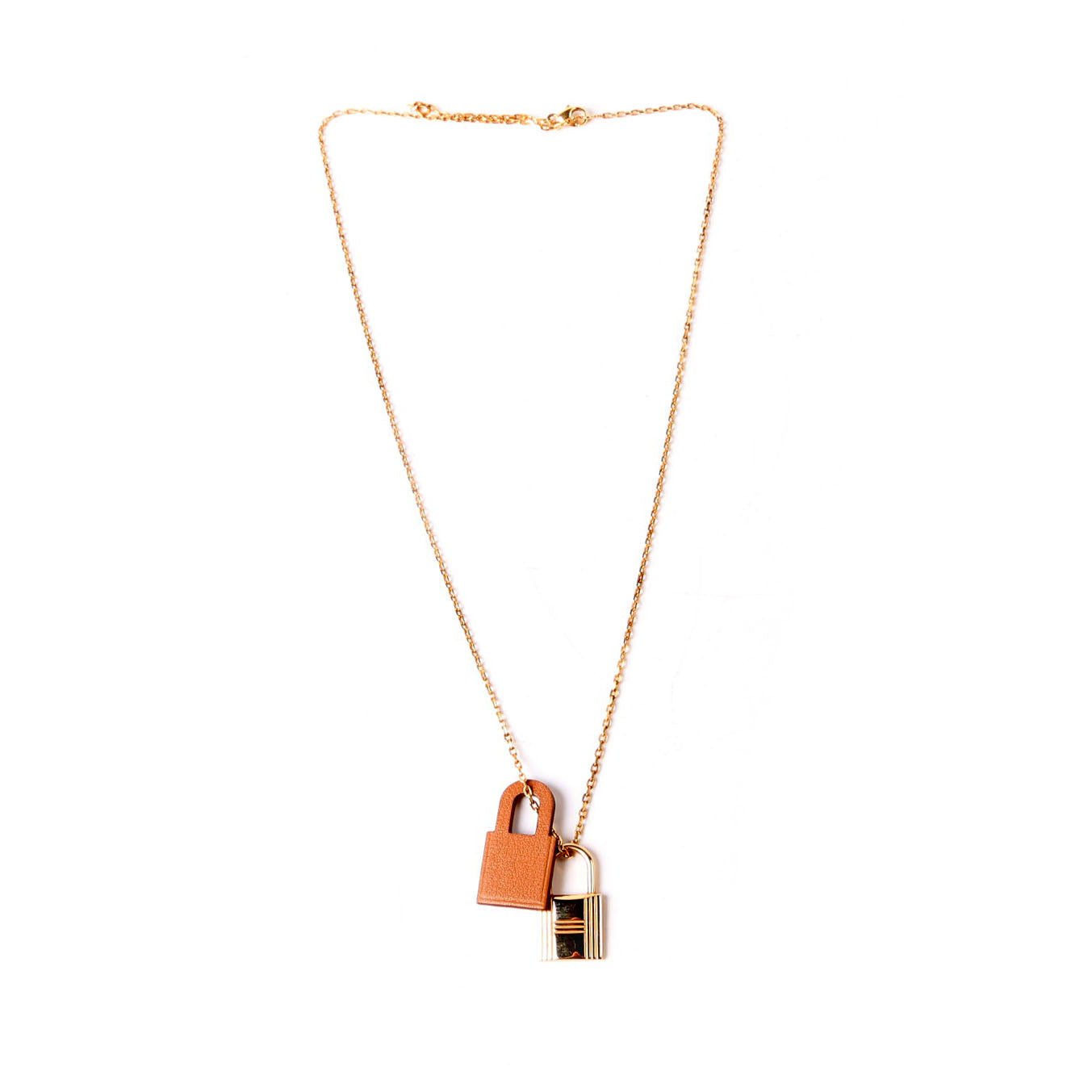 Hermes O'Kelly Swift/Rose Gold Small Pendant Necklace
