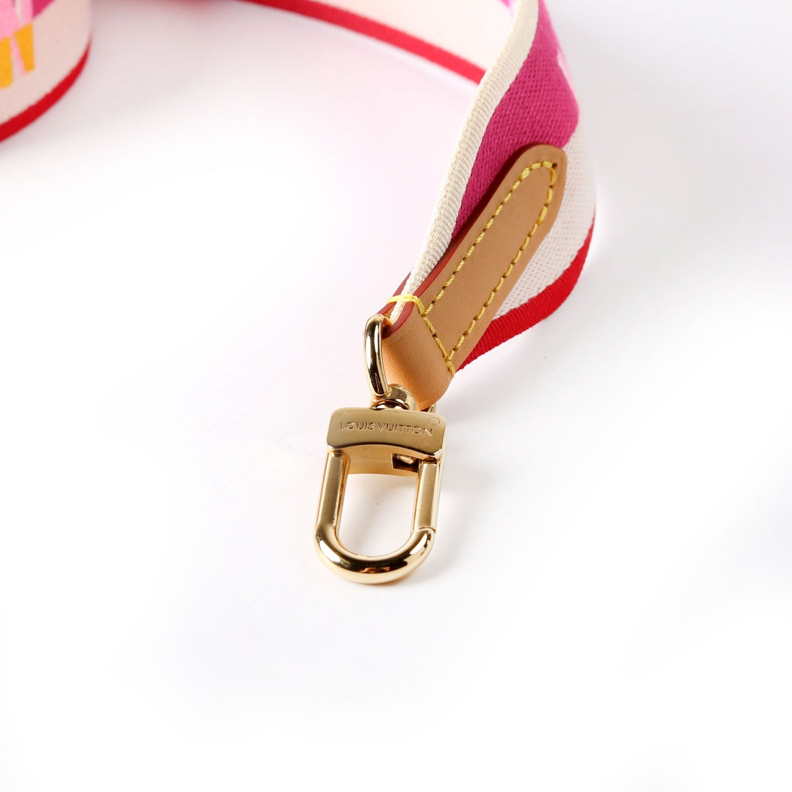 Jacquard Logo Shoulder 45MM Strap Pink/Beige
