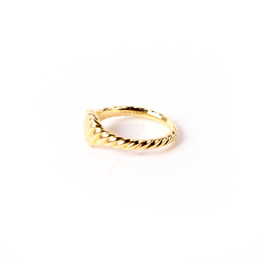 Sculpted Cable Micro Pinky Ring Size 4 750