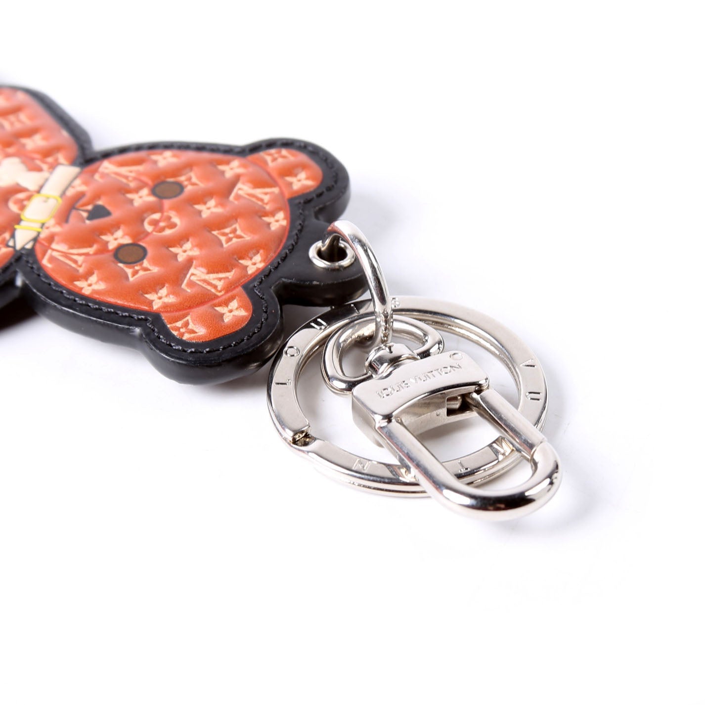 Teddy Bear Key Ring Bag Charm Brown/Black