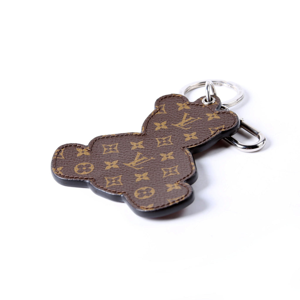 Teddy Bear Key Ring Bag Charm Brown/Black
