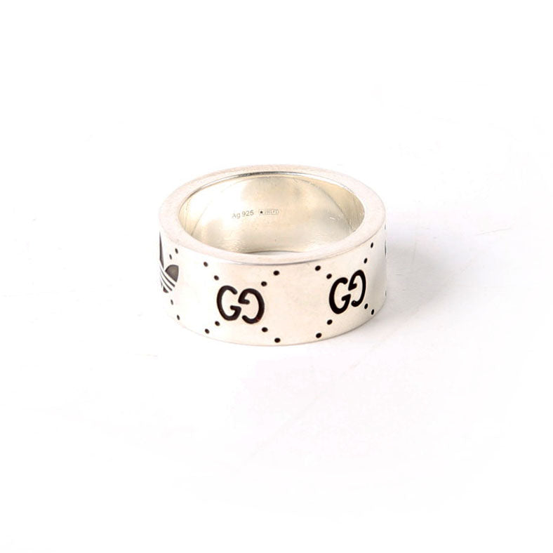 Gucci X Adidas GG Extra Wide Band Ring Size 8