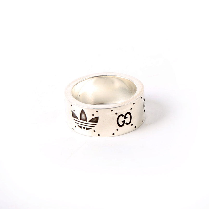 Gucci X Adidas GG Extra Wide Band Ring Size 8