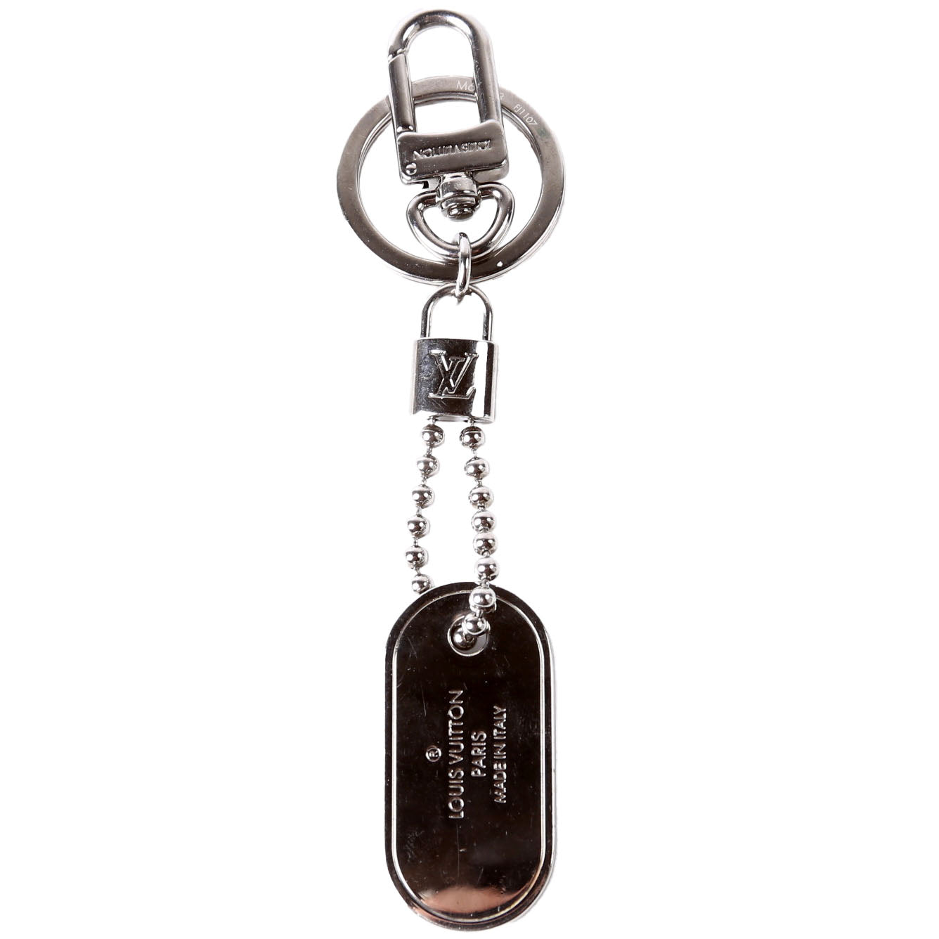 Porte Cles ID Tab Key Holder Bag Charm Black