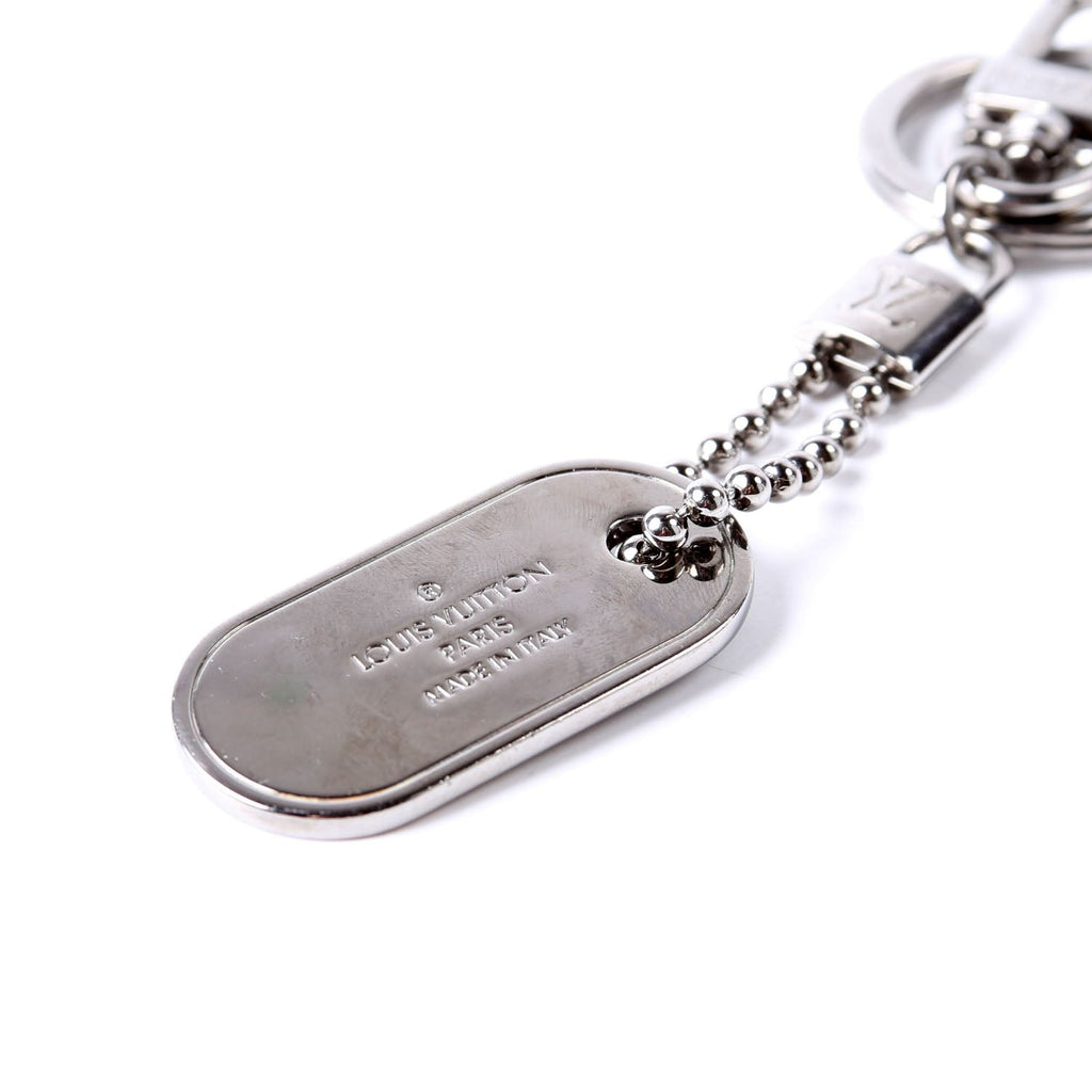 Porte Cles ID Tab Key Holder Bag Charm Black