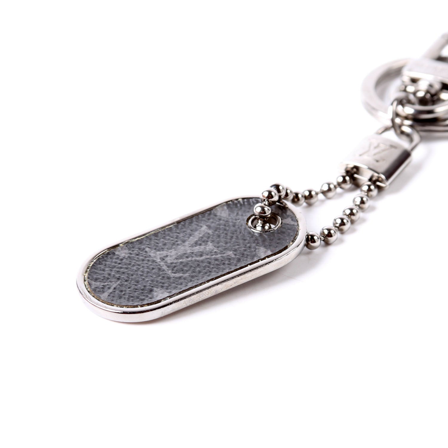 Porte Cles ID Tab Key Holder Bag Charm Black