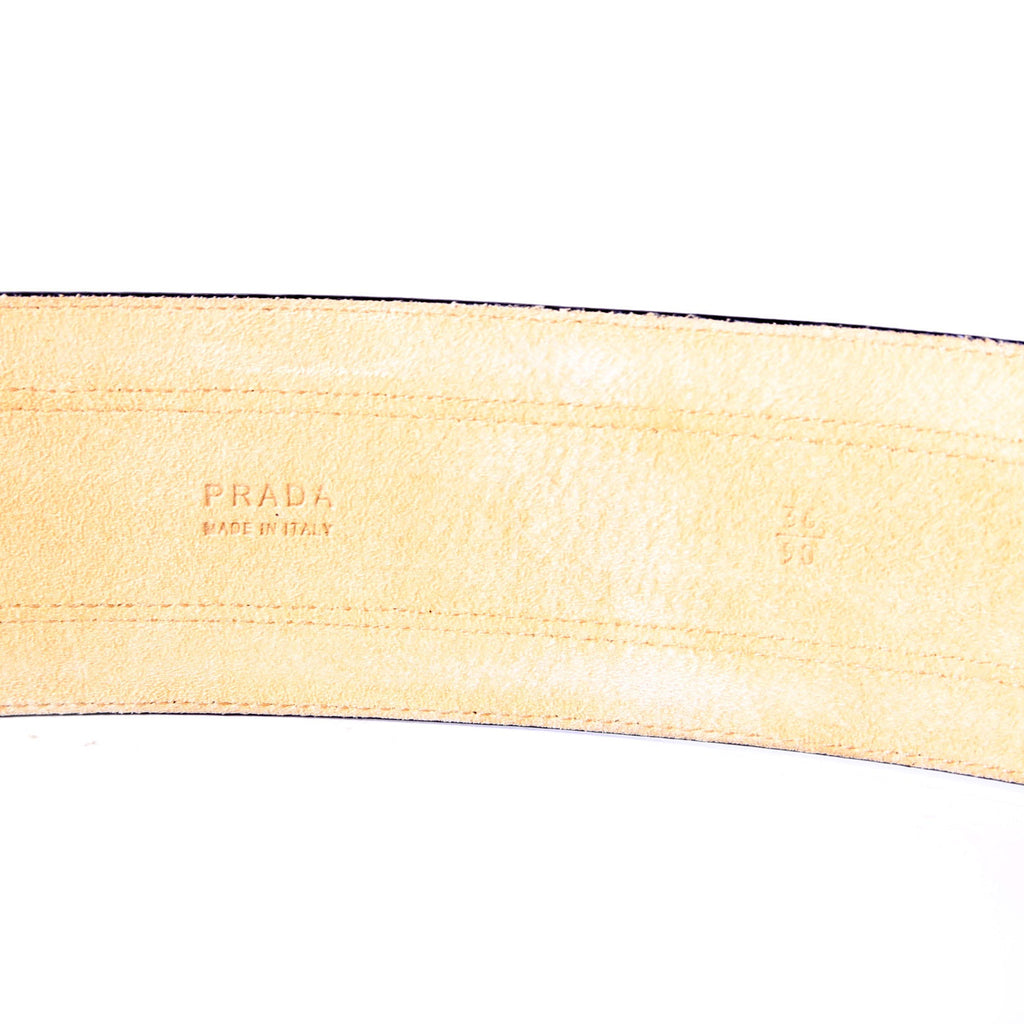 Extra Wide Saffiano Leather Belt Size 90/36 Black