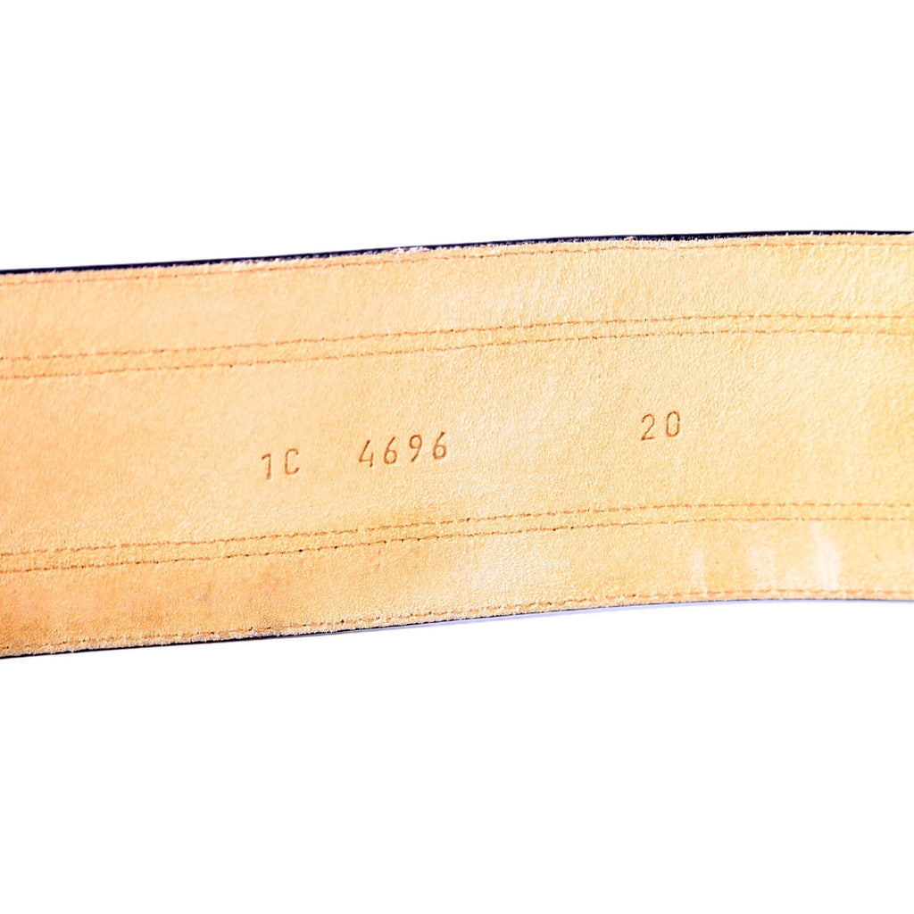 Extra Wide Saffiano Leather Belt Size 90/36 Black