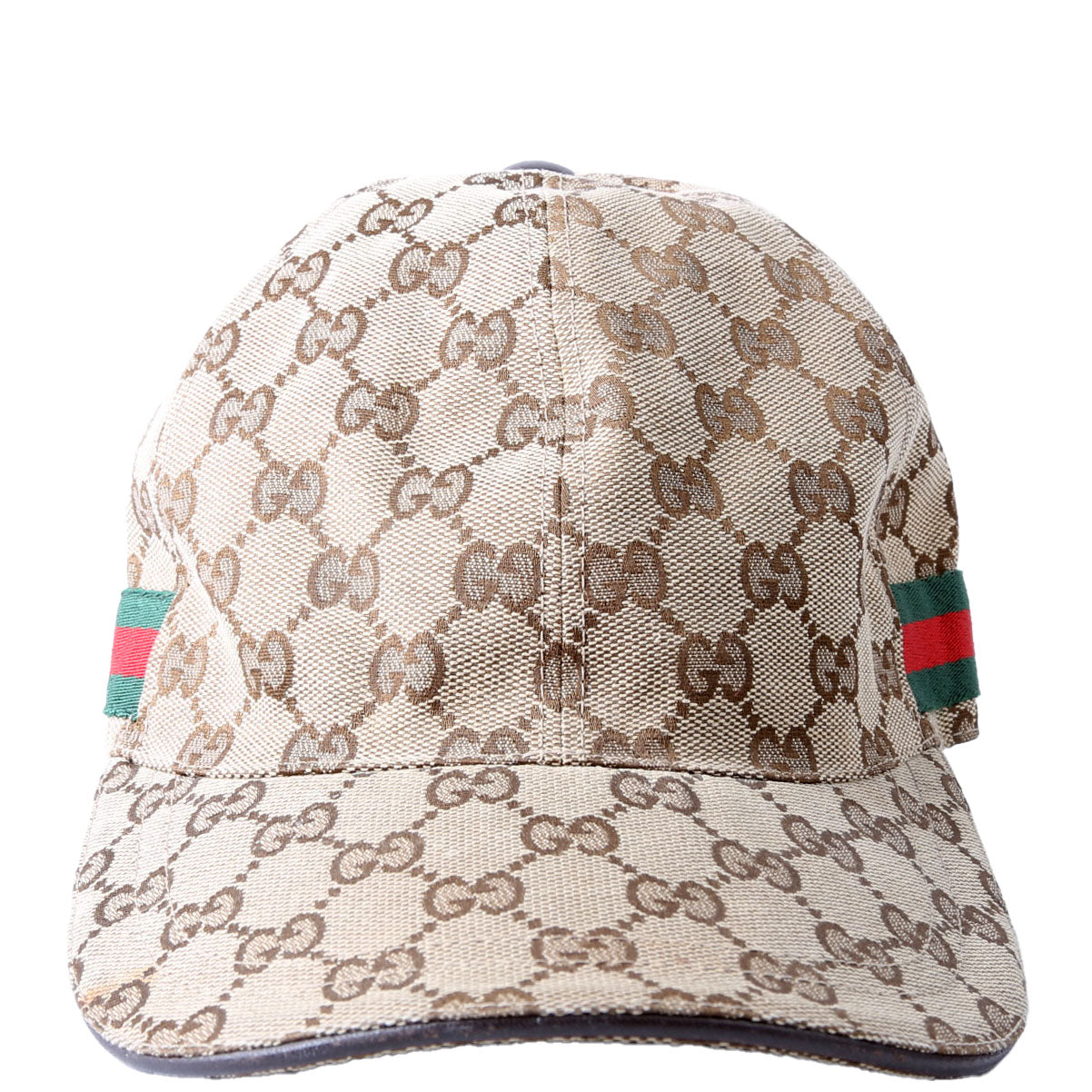 Gucci 200035 GG Canvas Web Hat Size Large Tan