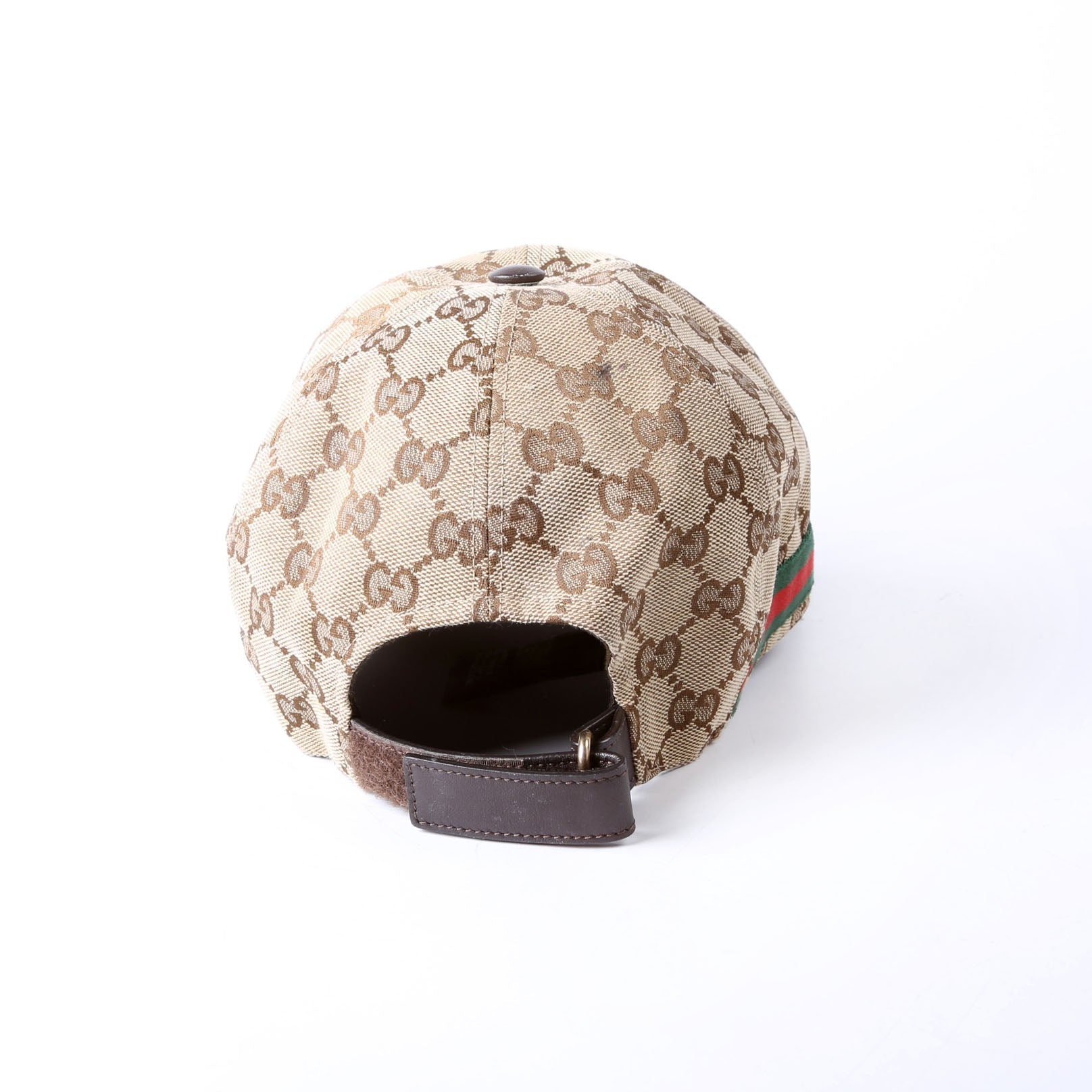 Gucci 200035 GG Canvas Web Hat Size Large Tan