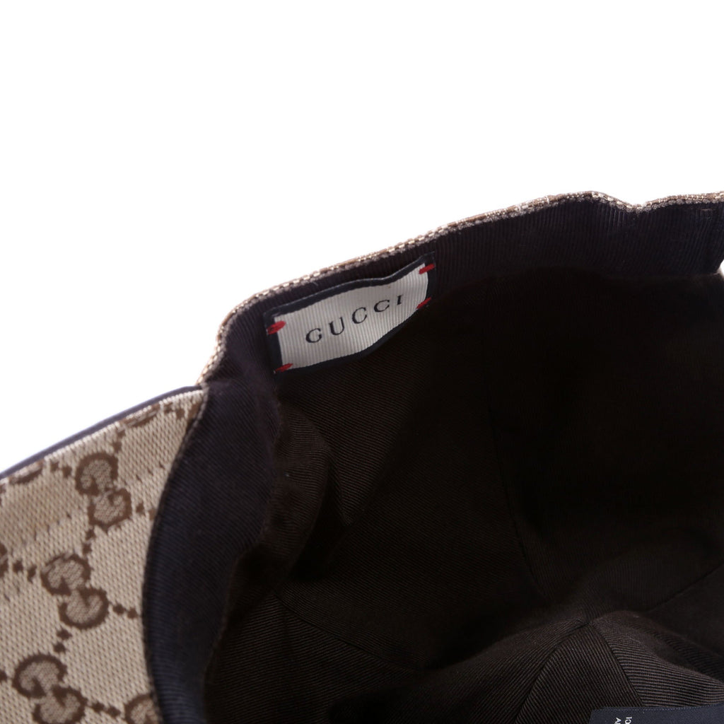 Gucci 200035 GG Canvas Web Hat Size Large Tan