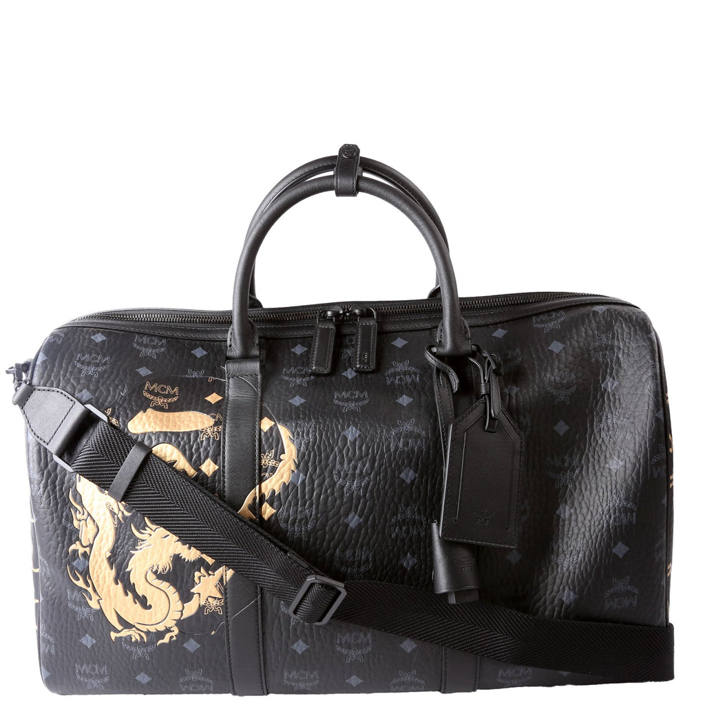 Bape X MCM Lunar New Year Visetos Weekender Medium Black/Gold