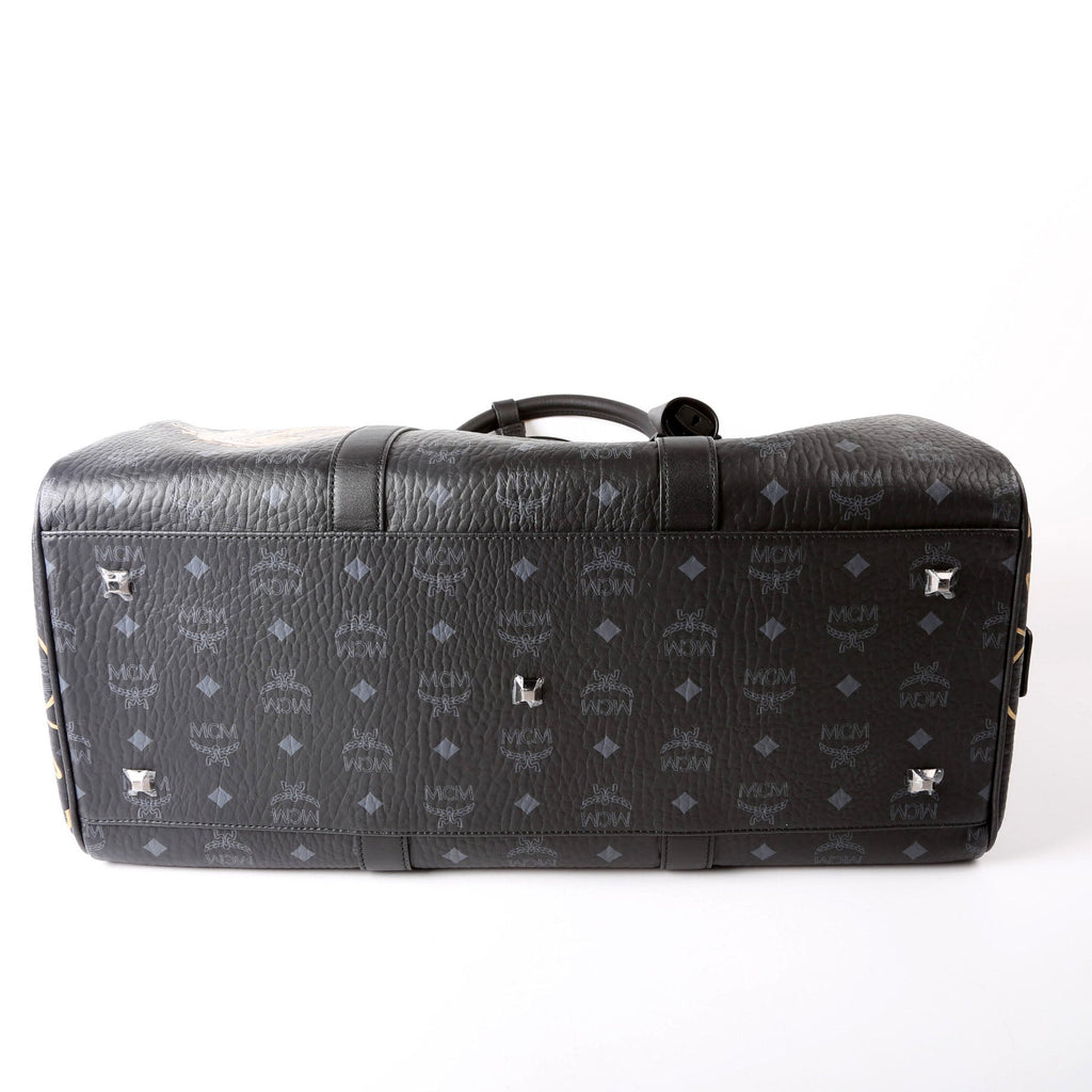 Bape X MCM Lunar New Year Visetos Weekender Medium Black/Gold