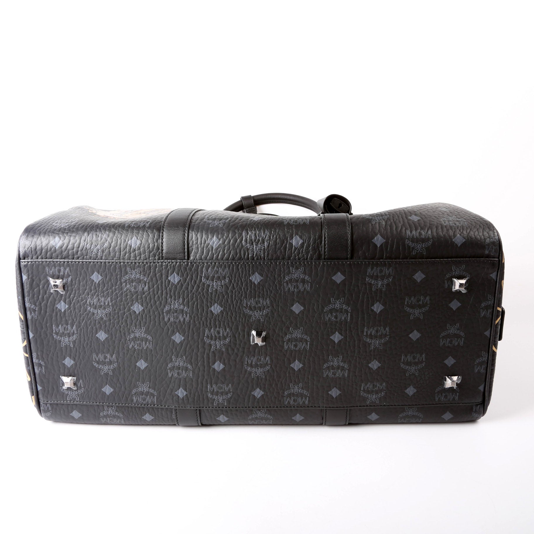 Bape X MCM Lunar New Year Visetos Weekender Medium Black/Gold