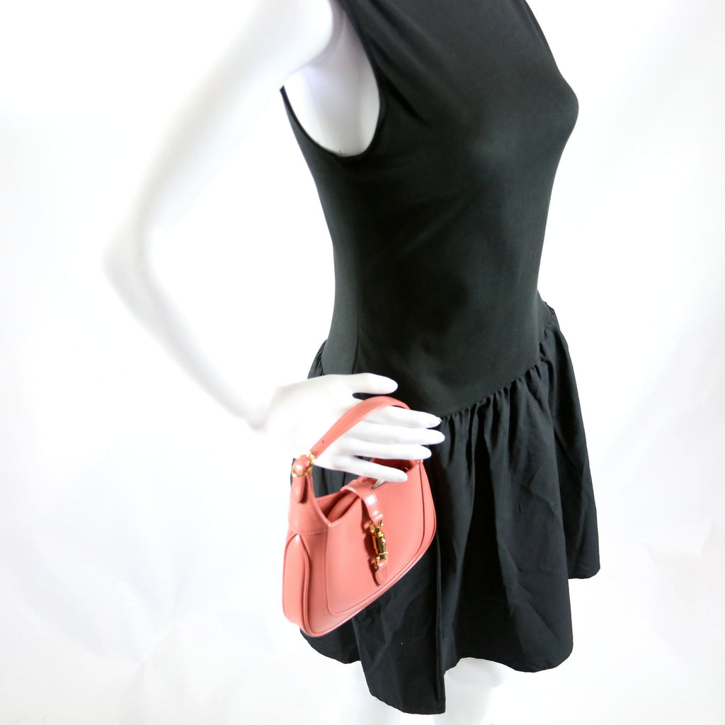 Gucci 637091 Jackie 1961 Mini Hobo Leather Coral