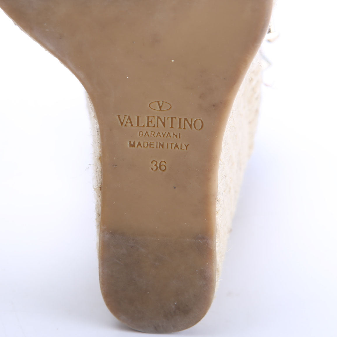 Rockstud Espadrille Wedges Size 36 Taupe