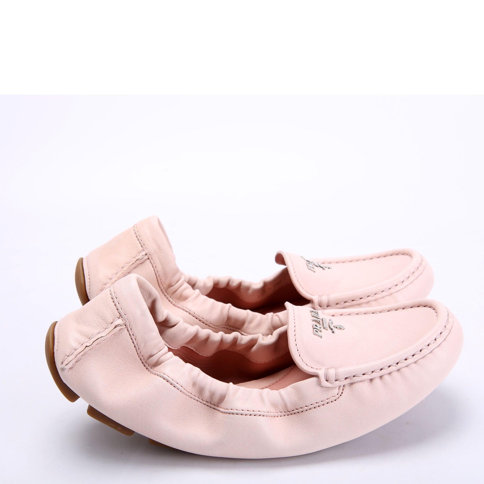 Driving Loafer Leather Size 36.5 Pink