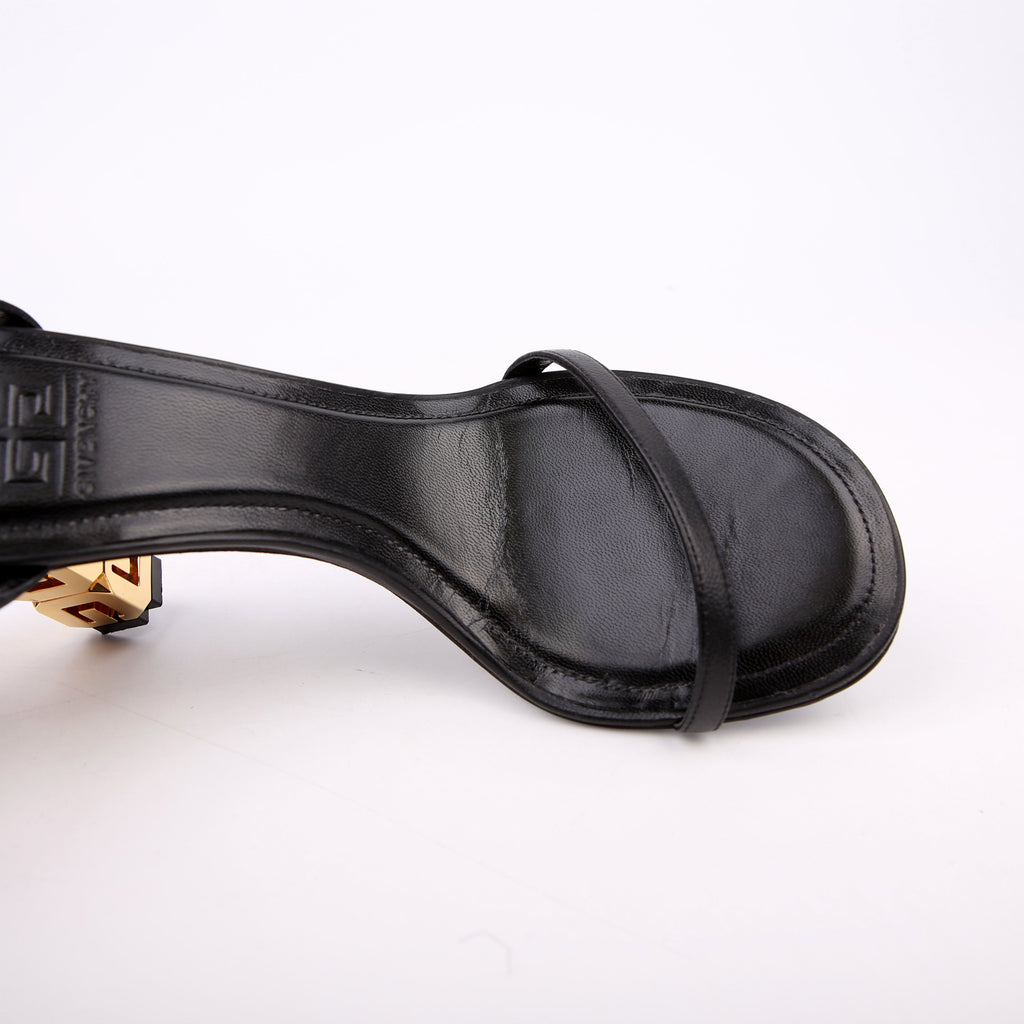 G Cube Sandal Heels Size 37.5 Black/Gold