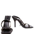 Ankle Strap Sandal Heels Size 37.5 Black