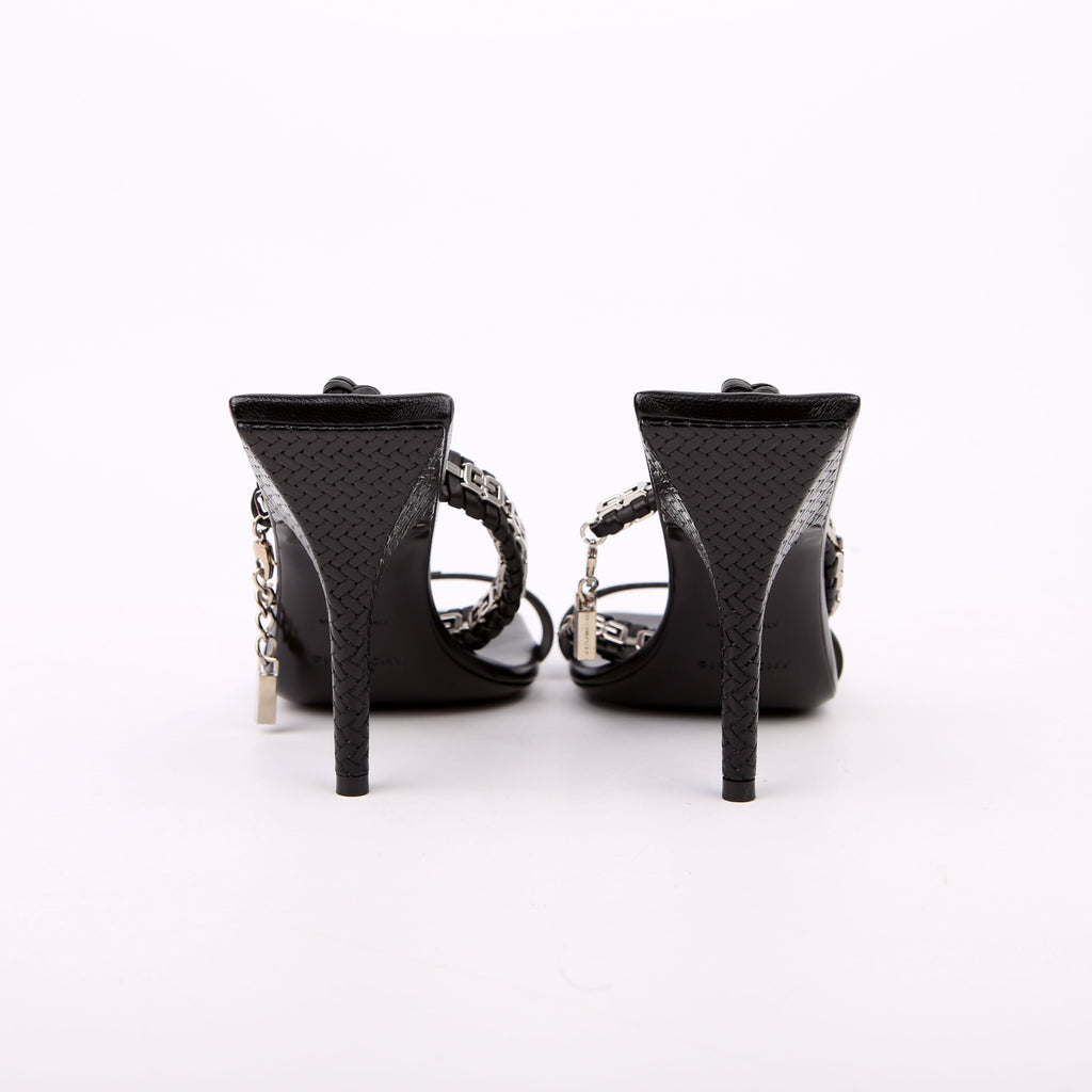 Ankle Strap Sandal Heels Size 37.5 Black