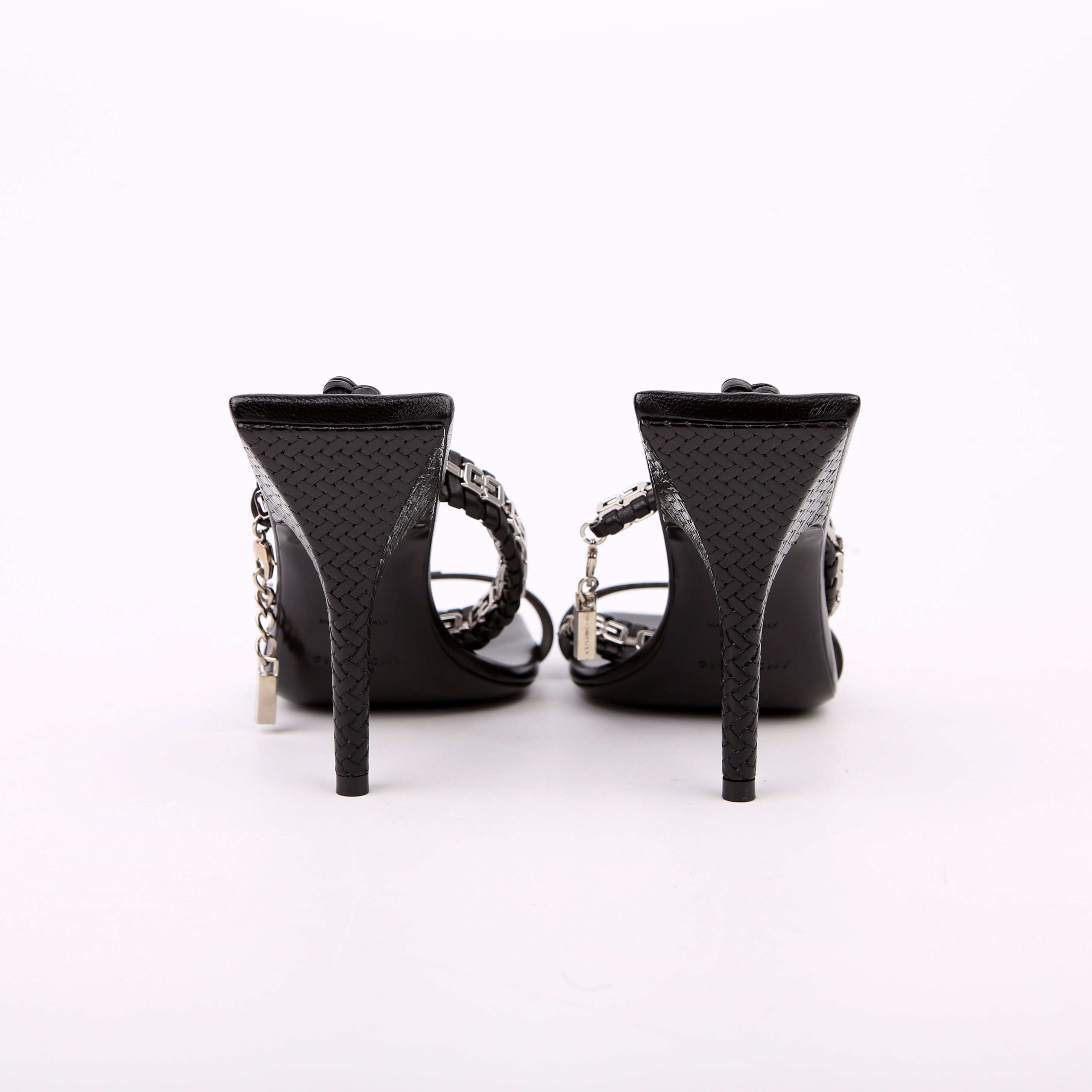 Ankle Strap Sandal Heels Size 37.5 Black