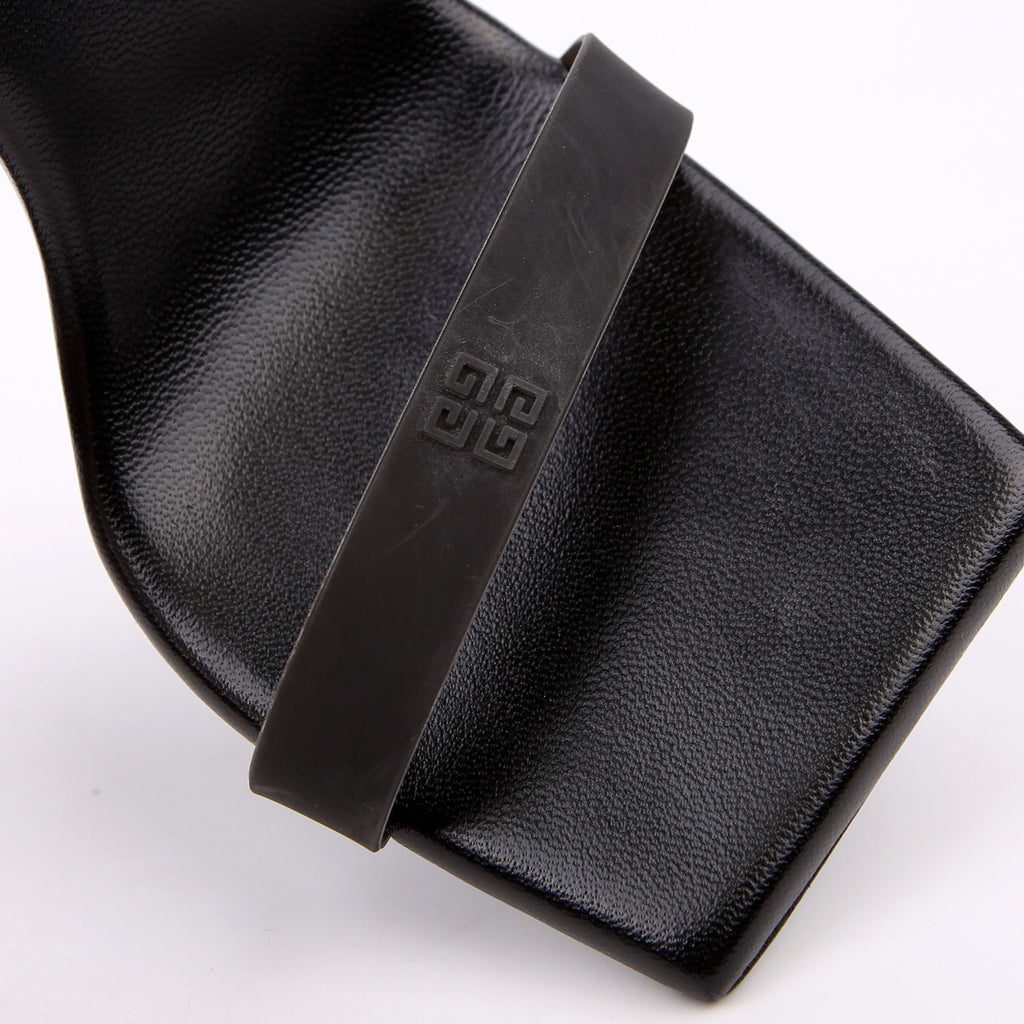 Ankle Strap Sandal Heels Size 37.5 Black