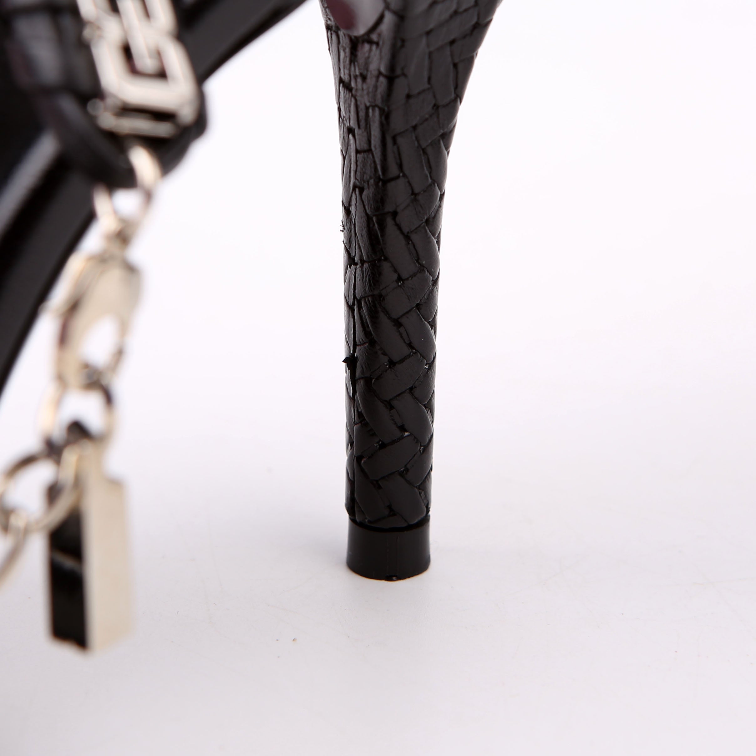 Ankle Strap Sandal Heels Size 37.5 Black