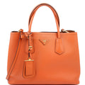 Prada Saffiano Cuir Double Large Orange