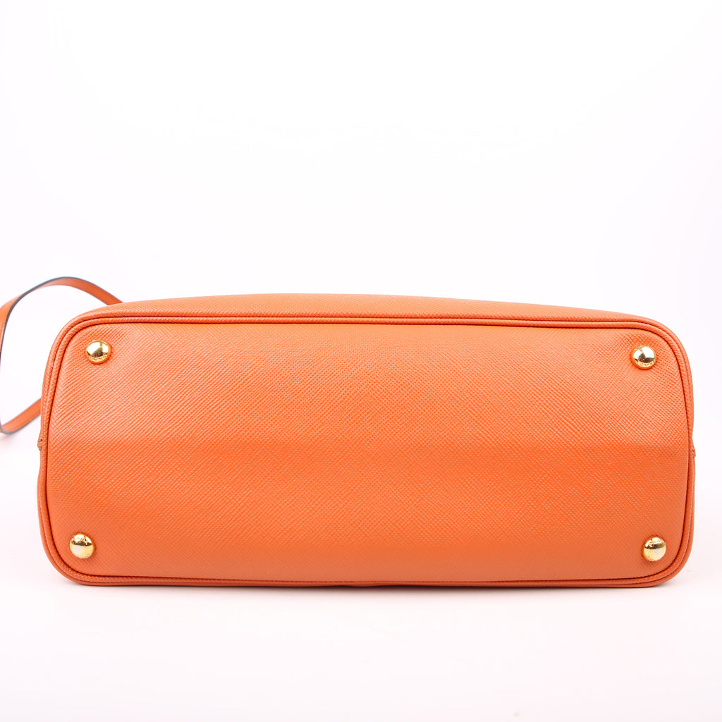 Prada Saffiano Cuir Double Large Orange