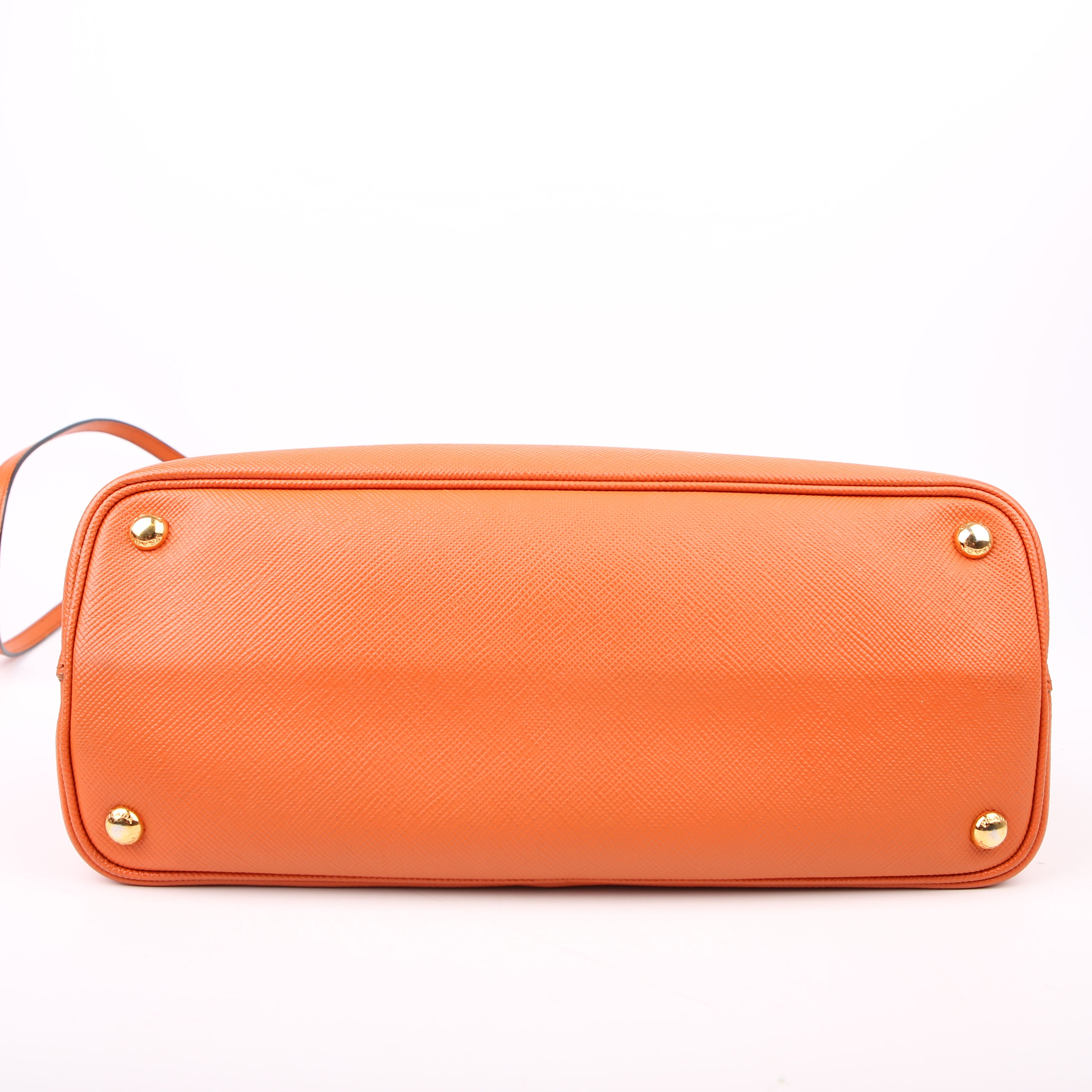 Prada Saffiano Cuir Double Large Orange