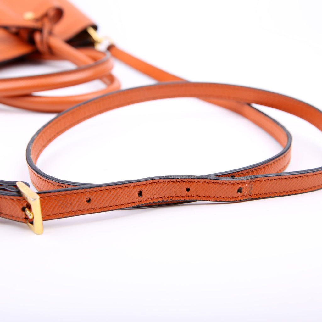 Prada Saffiano Cuir Double Large Orange