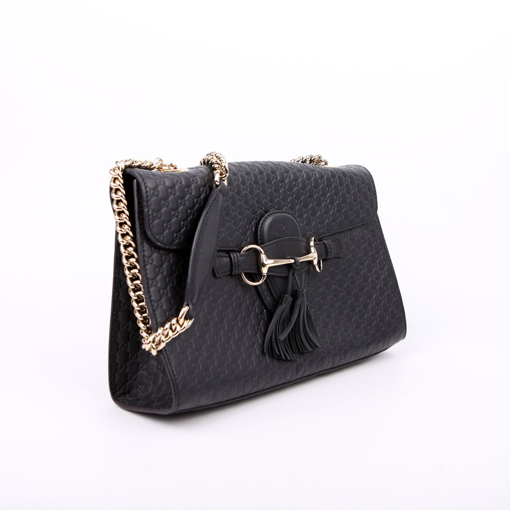 449635 Emily Micro Medium Chain Black
