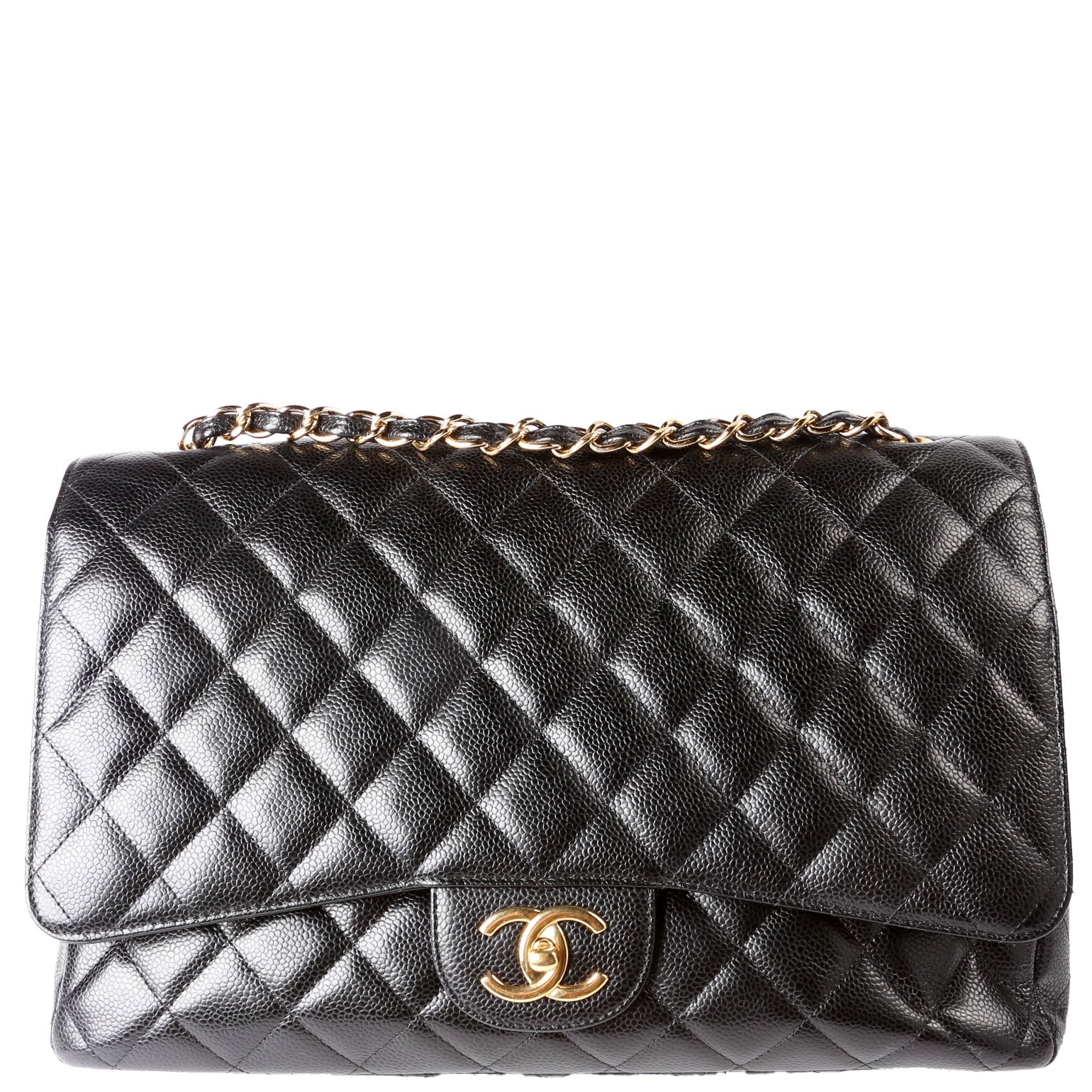 Classic Flap Max Caviar 14-16M Black