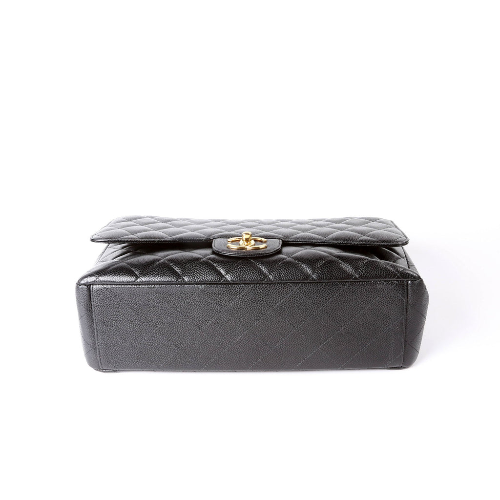Classic Flap Max Caviar 14-16M Black