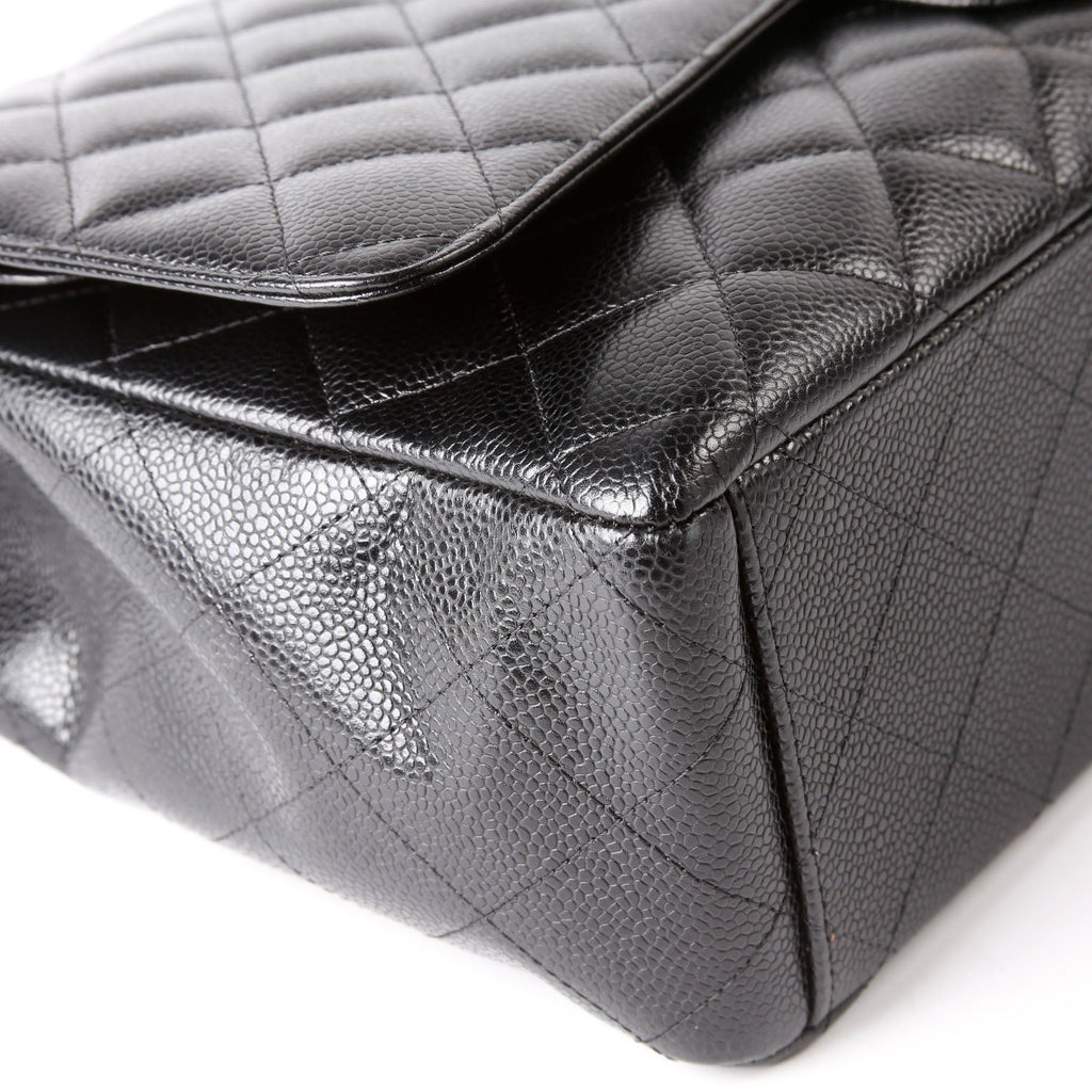 Classic Flap Max Caviar 14-16M Black