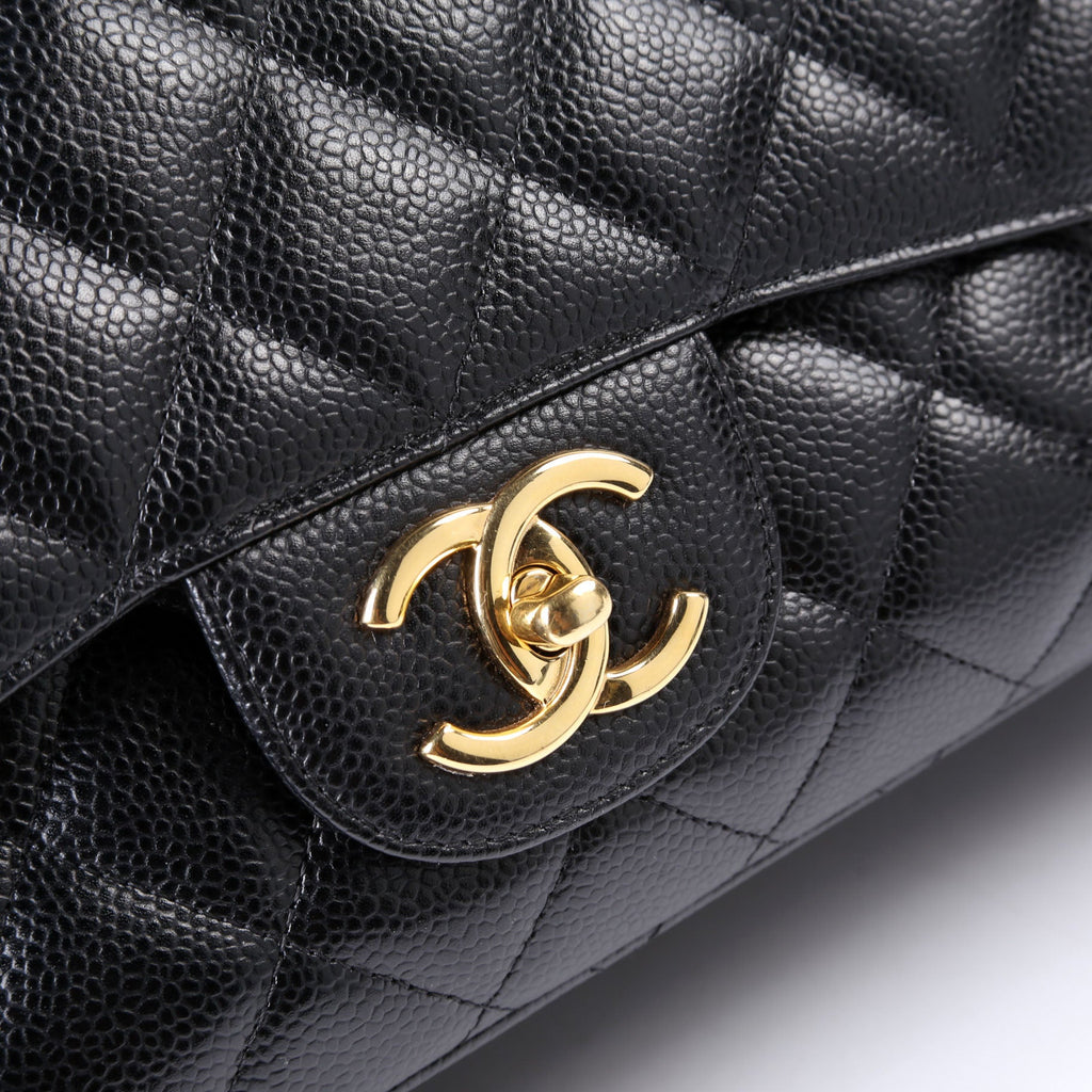Classic Flap Max Caviar 14-16M Black