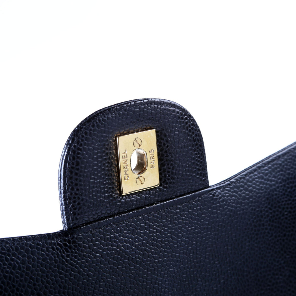 Classic Flap Max Caviar 14-16M Black