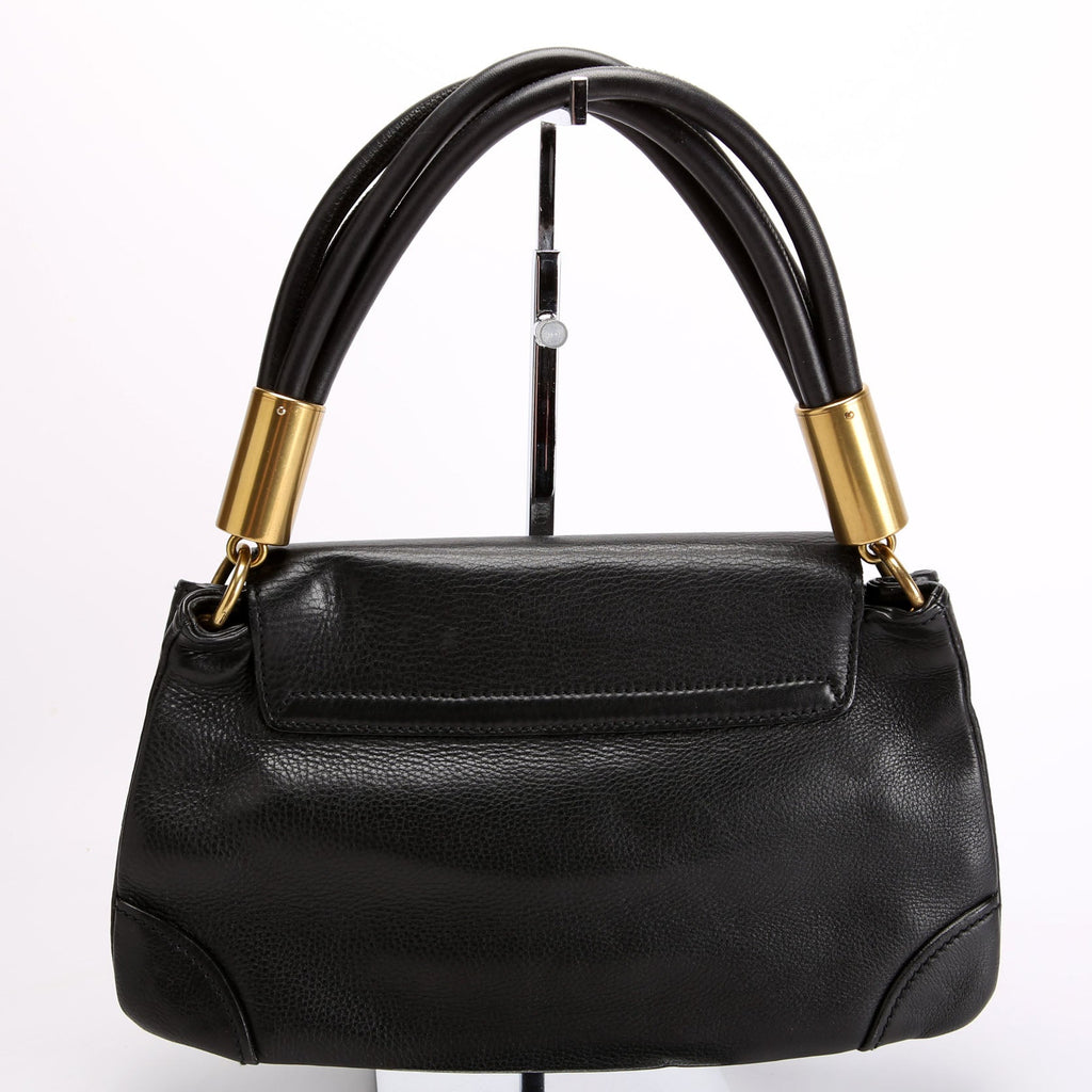 108596 Leather Lady Satchel Vintage Black