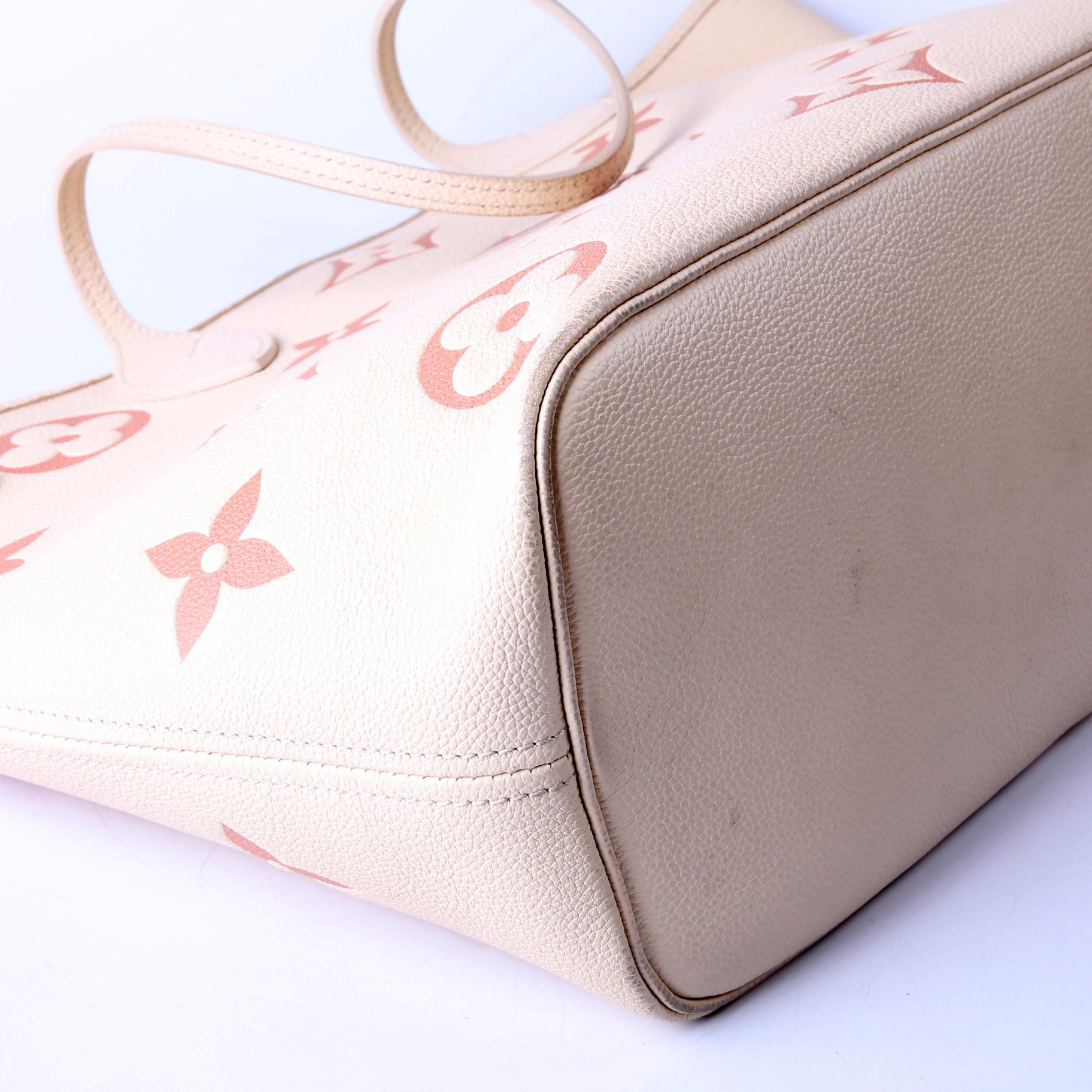 Neverfull With Wallet MM Bicolor Empreinte Cream