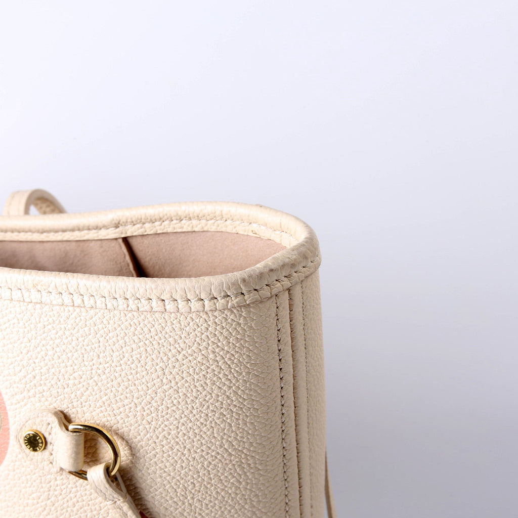 Neverfull With Wallet MM Bicolor Empreinte Cream