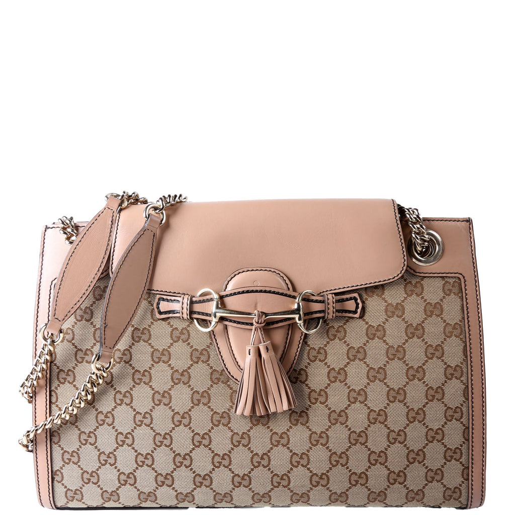 295403 GG Canvas Emily Chain Shoulder Bag Tan