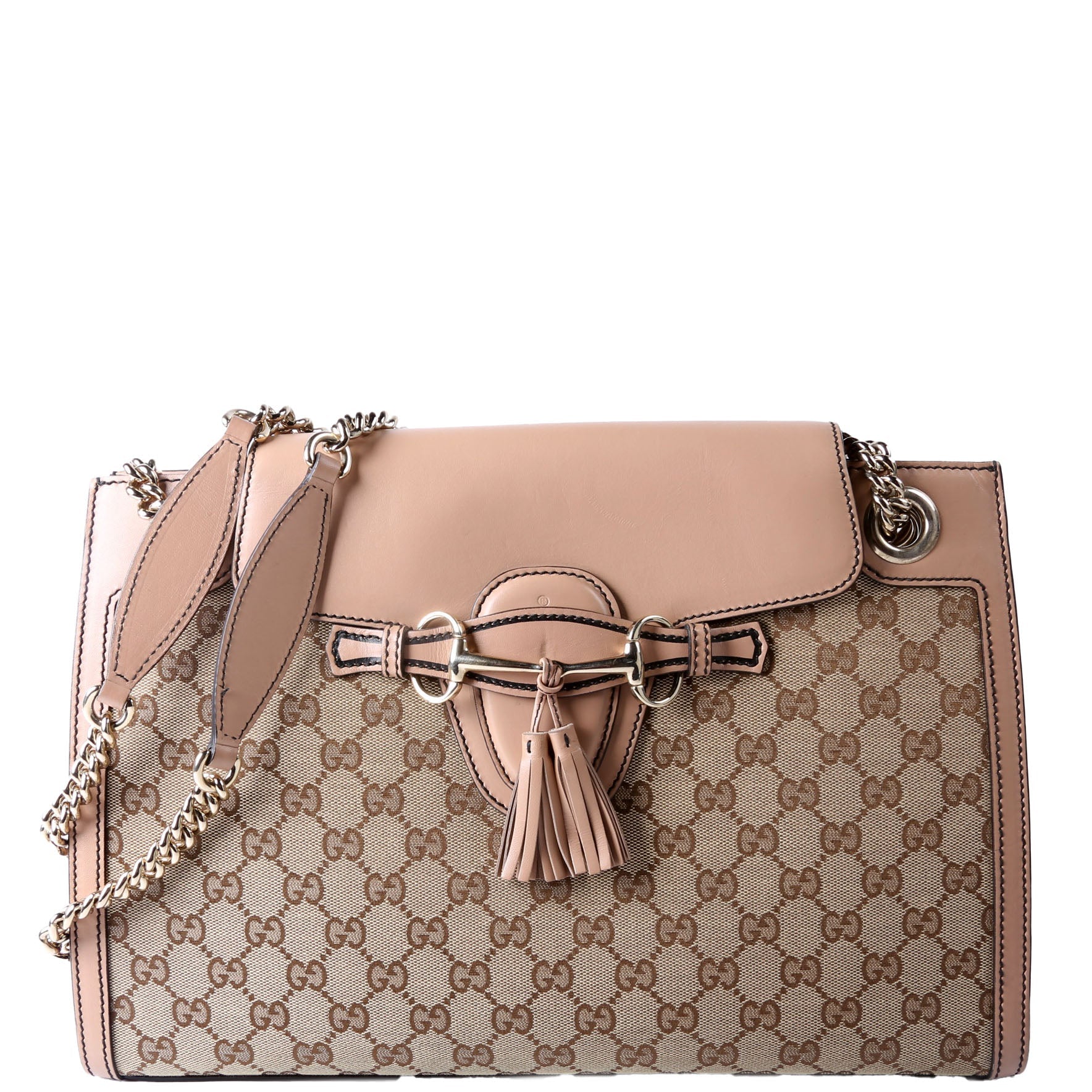 295403 GG Canvas Emily Chain Shoulder Bag Tan