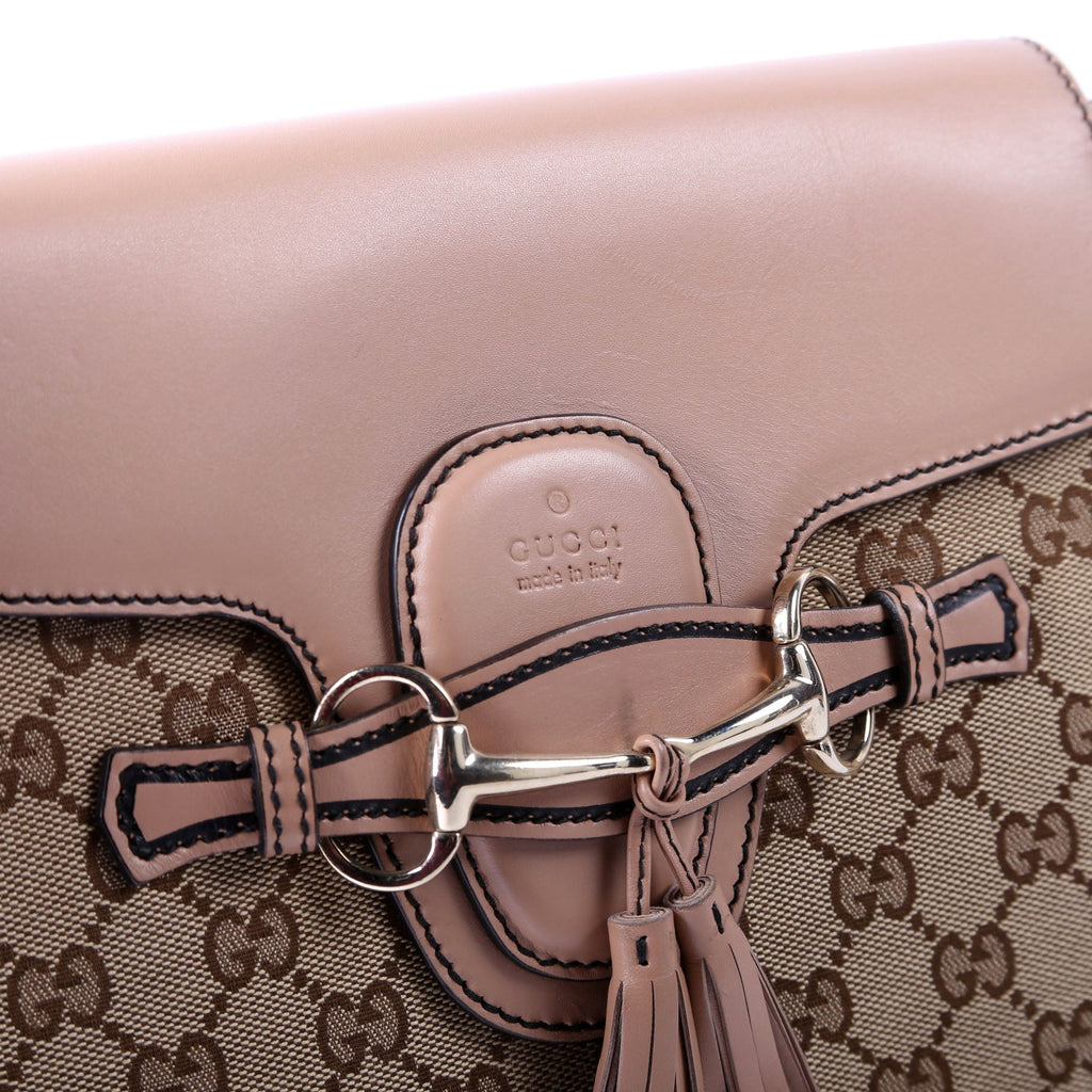 295403 GG Canvas Emily Chain Shoulder Bag Tan