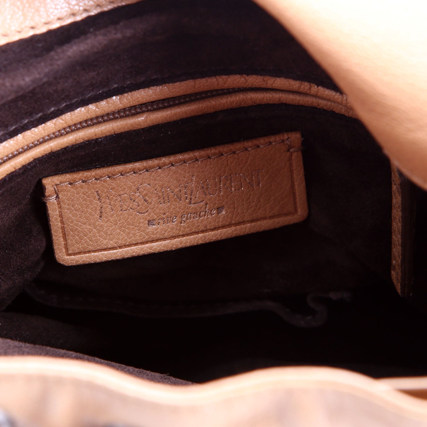 Rive Gauche Shoulder Bag Vintage Tan
