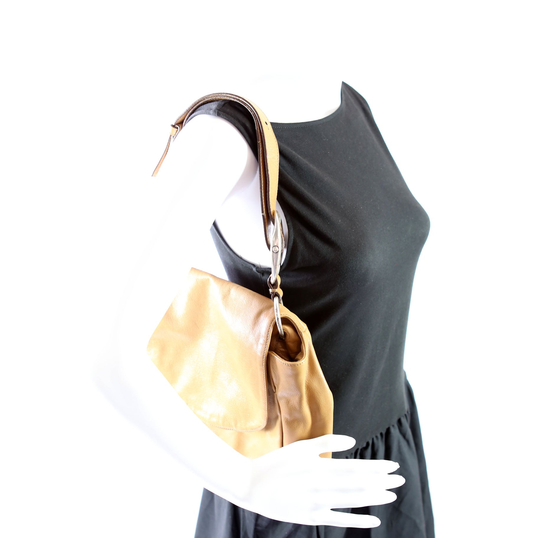 Rive Gauche Shoulder Bag Vintage Tan