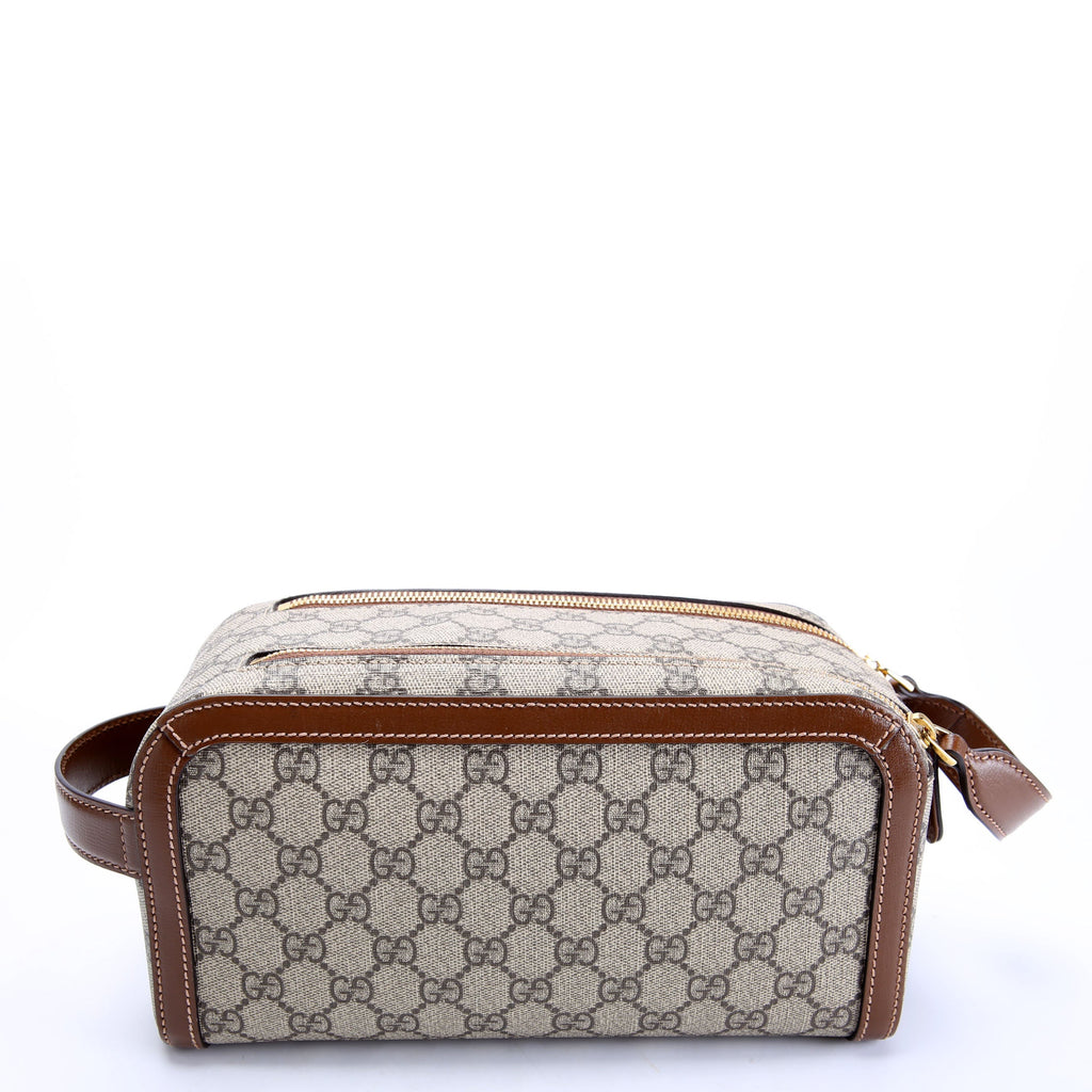 Gucci 730116 GG Supreme Interlocking G Pouch Brown