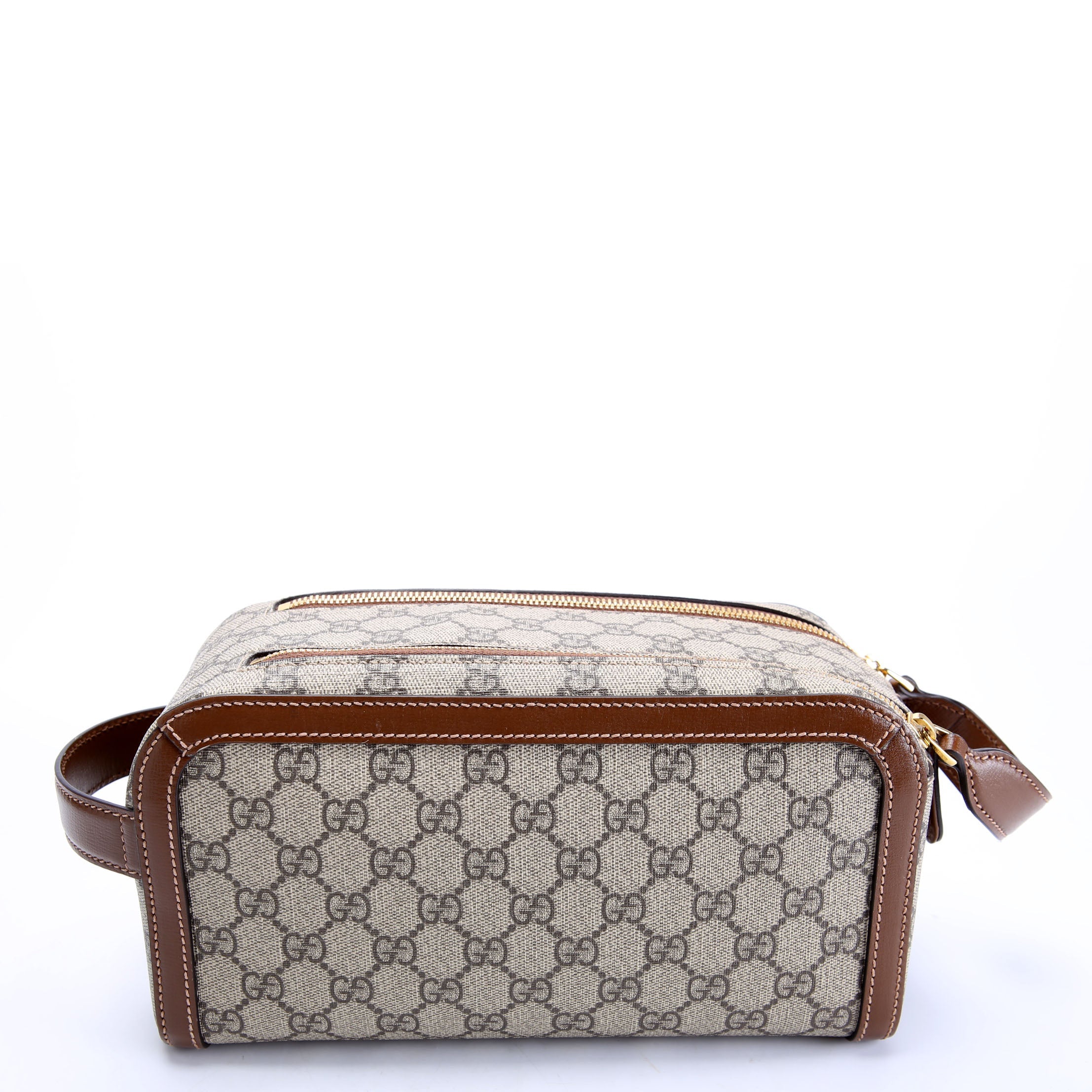 Gucci 730116 GG Supreme Interlocking G Pouch Brown