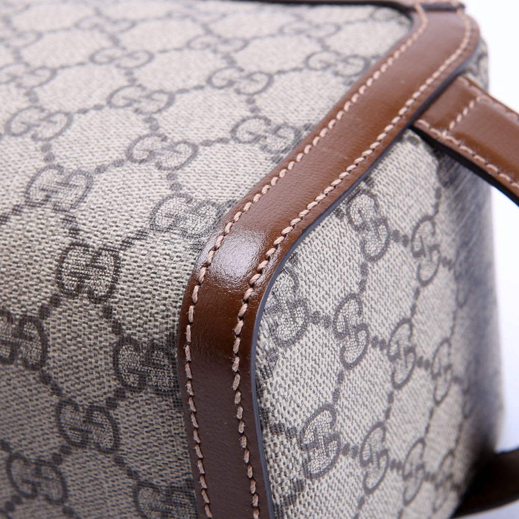 Gucci 730116 GG Supreme Interlocking G Pouch Brown