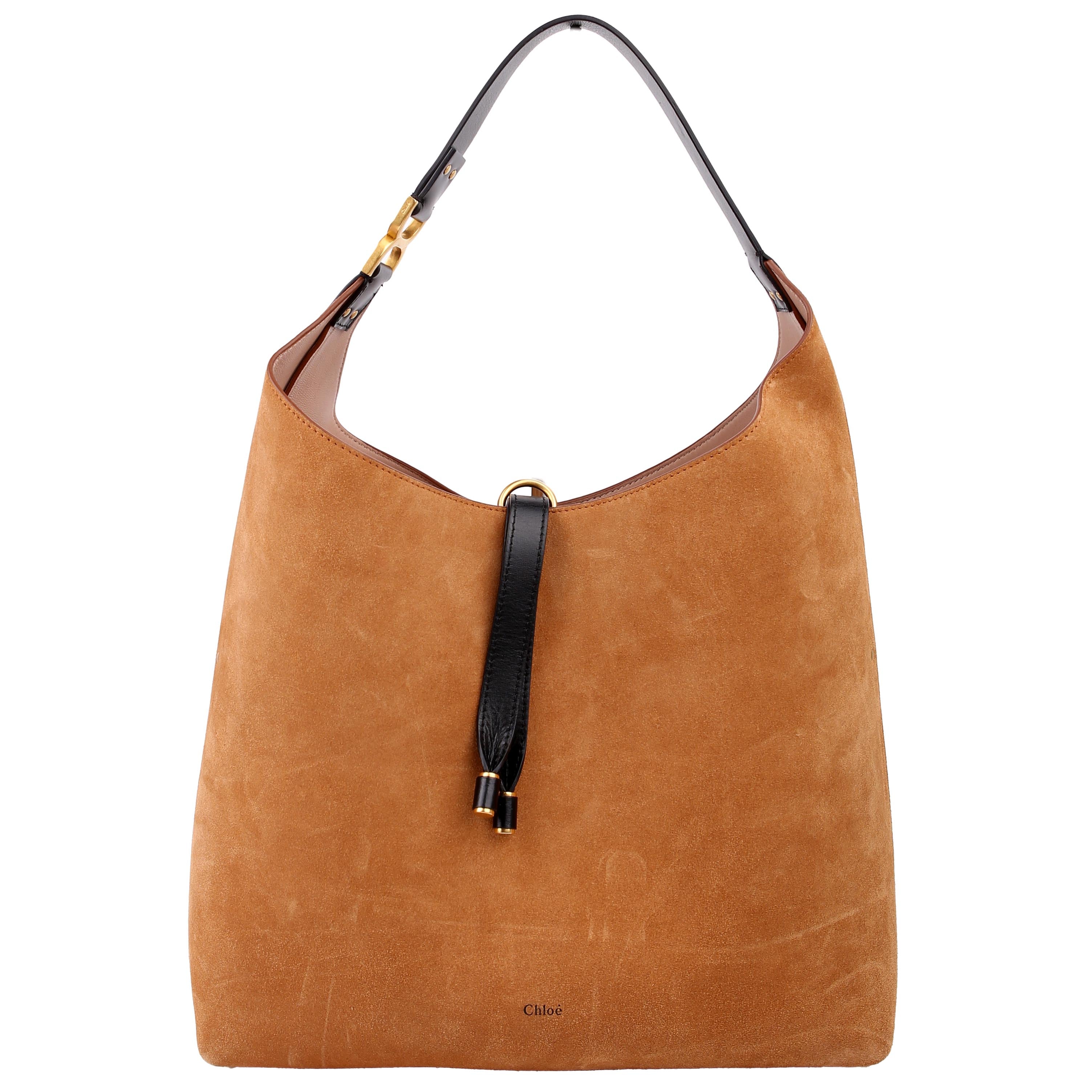 Marcie Hobo Nubuck Leather Brown
